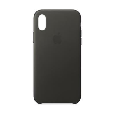 Apple iPhone X Leather Case  Charcoal Gray price in hyderabad